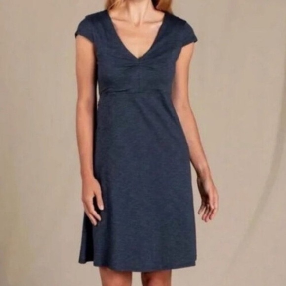 Horny Toad Charcoal Gray Rosemarie Cap Sleeve Dress - Picture 1 of 5